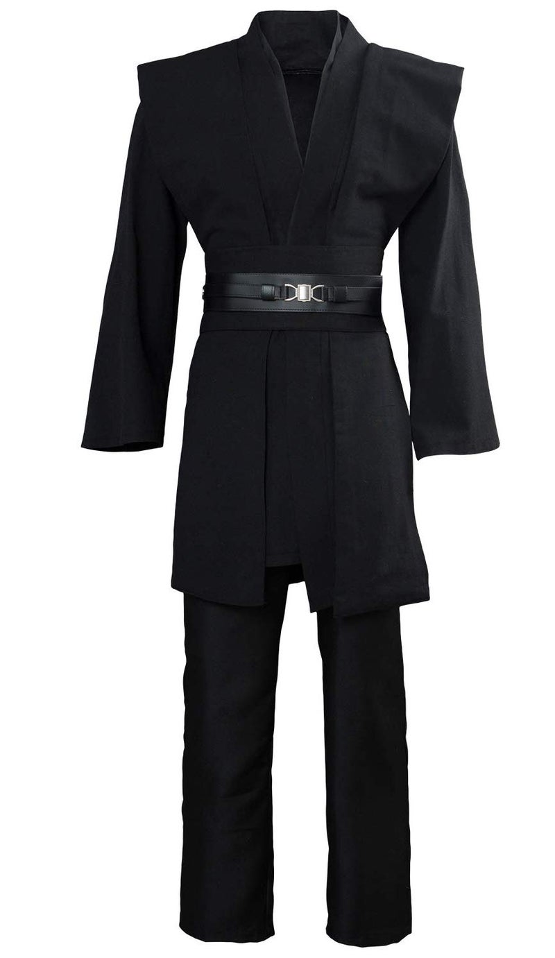 GOLDSTITCH Men Tunic Robe Knight Fancy Cool Cosplay Costume black S - Image 1